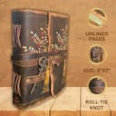 Urban Leather Albero Della Vita, Stampa A Cuore Diario In Pelle Con Chiave, Vintage Quaderno Con Pagine Non Foderate E Bordi Frastagliati, Fatto A Mano Regalo Per Uomo E Donna - 5