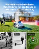 Terramow V1000 Cortacésped Robot, Tecnología Tri-AI Vision sin Cable/Sin Problemas de Señal RTK, Mapeo Automático, Máx. 1200㎡, Navegación por Visión, Evitación de Obstáculos con IA, Ideal para Cortar - 2