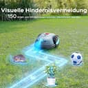 YARDCARE V100 Mähroboter ohne Begrenzungskabel, mit Vision-Navigation, Hindernisvermeidung(150 Arten), 4,0 Ah Akku Rasenmäher Roboter, Rasenroboter mit Graskamm, Ersatzklingen - 2