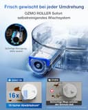 ECOVACS DEEBOT T80 Omni Saugroboter mit Wischfunktion, 18.000 Pa, OZMO Roller Wischwalze mit kontinuierlicher Frischwasser-Selbstreinigung, ZeroTangle 3.0,Moppwäsche mit 40-75℃ heißem Wasser, Schwarz - 2