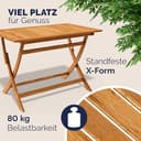 CASARIA® Juego de Muebles de Jardín 5 Piezas Plegable Set Comedor Exterior Madera Acacia FSC® Mesa 4 Sillas Resistente Intemperie Balcón Terraza - 4