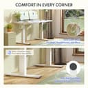 FLEXISPOT Scrivania Regolabile in Altezza 140x80 cm, Standing Desk Elettrica con Pannello Intero, Spessore 25mm, Telaio in Acciaio Massiccio a 2 Stadi, Motore Potente, Gancio Laterale - 6