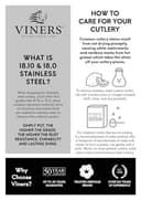 Viners Eden 44 Piece 18/10 Silver Stainless Steel Cutlery Set in Wooden Gift Box - 9