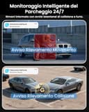 Dash Cam Auto, Veralyxa 4G LTE Dashcam Auto senza WiFi, Telecamera per Auto con SIM, App Video in Diretta, Audio Bidirezionale, GPS, Rilevamento Collisione/Moviment, Visione 170°, Include Scheda 64G - 4