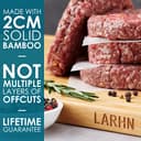 Premium Organic 2-in-1 Extra-Large Wooden Chopping Board & Serving Tray – 44x30x2cm – Multi-Purpose Bamboo Cutting Board with Juice Groove for Carving Meat, Vegetables, Cheese and Bread – by LARHN - 4