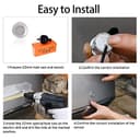 Kit di assistenza al parcheggio senza fili, sistema radar posteriore con 4 sensori PDC, display LED senza fili della distanza con avviso acustico + 4 sensori di parcheggio posteriori di colore bianco - 7