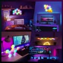 KIMIMARA Esagonali Muro LED Luci - 12 Pcs Pannelli LED Luci Esagonale Gaming RGB Pannelli Sincronia Musica Esagoni Pannello Wall Luce per Gaming Stanza - 7