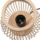 BARCELONA LED Lampada da Tavolo in Legno Naturale con Paralume in Bambù e Rattan, Base in Legno Massello, Stile Vintage e Moderno, Luce Calda E27, Design Japandi Minimalista per Camera e Soggiorno - 7