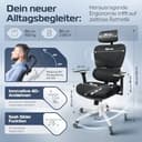CLOUVOU ProSeat Bürostuhl Ergonomisch [TESTSIEGER] Schreibtischstuhl 100% individuell einstellbar | Büro Stuhl & Gaming Stuhl | Computerstuhl Home Office Chair Ergonomic | Drehstuhl 150 kg - 2