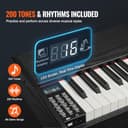 VEVOR Pianoforte Digitale 88 Tasti Completamente Pesati, Tastiera Elettrica Set Pianoforte con Doppia Tastiera, Altoparlanti, Supporto, Cuffie, Pianoforte 200 Suoni e Ritmi, Bluetooth USB MIDI - 4
