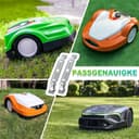 2 x Messerklingen kompatibel mit Stihl Mähroboter iMOW RMI 422 422P 422PC RMI422 P C– Ersatzmesser für Viking MI 422 – 420 Edelstahl Rasenmäherklingen, 197 mm, Silber - 4