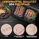 COSORI Heißluftfritteuse Zubehör für COSORI Dual Blaze TwinFry XXL 10L - COSORI Heißluftfritteuse 10L Airfryer Silikonform Zubehör(1x10L & 2x5L) - mit Grillrost, Weiteres Zubehör - 6