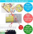 ANSIWEIGO Federa per cuscino fatta a mano a punto croce, federa per cuscino con ricamo di paesaggio naturale di montagna,cotone-lino,45x45 cm,arredamento per la casa - 6