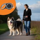 Aomig Correa Perro Extensible, 8m Correa Retráctil 360° Anti-Enredo para Perros, Correa Perro con Mango Antideslizante, Cinta Nylon Resistente y Botón de Bloqueo Rápido - 7