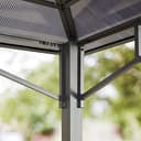 TOOLPORT Gazebo da Giardino 3x4 m telaio in alluminio tetto in policarbonato da ca. 8mm senza teli laterali - 7