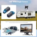 GOHHDL Telecamera Retromarcia Senza Fili da 7 Pollici 1080P HD Monitor, Telecamera di Backup Auto con IP68 Impermeabile, BSD, Visione Notturna per 12V-36V Camion Camper Furgoni - 4