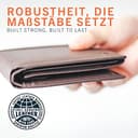 KRONIFY Atlas Herren Geldbeutel aus Leder mit RFID Schutz I Echtleder Portmonee mit Münzfach I Geldbörse für Männer in Braun mit Geschenk Box - 3