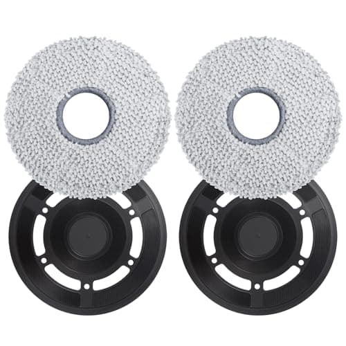 Jegehoyo Mop Cloths with Mop Plates Replacement Parts for Ecovacs Deebot X2 Omni Robot Vacuum Cleaner Mop Pad Mop Holder (Black)