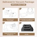 EHEYCIGA Orthopädisches Hundebett Grosse Hunde, 91x68cm, Memory Foam Hundekorb Mittelgroße Hunde, Waschbar Hundesofa Wasserdicht rutschfest, Hundecouch mit Hohem Rand, Dunkelgrau - 7