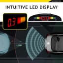 CAR PASSION Kit Sensori di Parcheggio Auto Universali - Sistema Assistenza Retromarcia con Ultrasuoni, Display LCD e Avviso Acustico - Facile Installazione (Bianco) - 7
