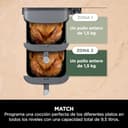 Ninja Double Stack XL Freidora de aire, 9,5 l, Doble cesta vertical, 4 niveles de cocción, 2 cestas y 2 rejillas, diseño para ahorrar más espacio, 6 funciones de cocción, 8 porciones, en gris, SL400EU - 11