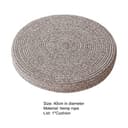 Saterkali Cuscino Tatami Cuscino da pavimento Naturale Ecologico Corda di Lino Rotondo Intrecciato Resistente All'usura Fatto A Mano Yoga Meditazione Morbido e Confortevole Interno Balcone Stanza - 5