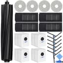 EATBALE Replacement Parts for ECOVACS DEEBOT X2 Omni / X2 / X2 Pro Robot Vacuum Cleaners 4 Dust Bag 4 HEPA Filter 4 Mop Cloth 1 Main Brush 6 Side Brush Attachment Accessories Kit Spare Parts - 1