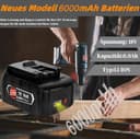 Batería de Repuesto para batería Bosch de 18 V, 6,0 Ah, 6000 mAh, 2 Unidades, Compatible con BAT618 BAT618G BAT609G BAT619 BAT619G BAT610G BAT610 con LED (baterías de Herramientas de 18 V) - 2