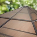 Gazebo da giardino 3x3 m - 100% impermeabile – Alu Deluxe - con 4 teli laterali – Gazebo color ocra – Tetto in pannelli di policarbonato - 5