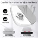 rattantree Sedia da Ufficio con Supporto Lombare, Sedia Ufficio Ergonomica con Braccioli Regolabili in Rete Traspirante, Altezza Regolabile e Schienale Inclinabile con Ruote Girevoli, Grigio - 7