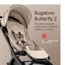 Bugaboo Butterfly 2 Lightweight Travel Stroller Cabin Size - Set with Bumper Bar - One-Hand Fold Portable Pushchair, Baby Buggy with Reclining Seat, Storage Basket, Carry Strap – Desert Taupe - 2