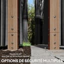 Outsunny Gazebo di lusso per terrazzo, naturale 3 x 4 m, 3 x 4 m, in policarbonato, UV50+, gazebo esterno in alluminio, impermeabile con zanzariera e tende, gazebo di lusso - 8