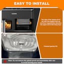 Paraspruzzi antispruzzo in acciaio inox Compatibile con Cosori Airfryer 8,5L/Dual Blaze TwinFry 10L, accessorio per friggitrice ad aria calda per Cosori CAF-R901-AEU 8,5L con esterno in silicone - 7