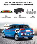 CAR PASSION Kit Sensori di Parcheggio Auto Universali - Sistema Assistenza Retromarcia con Ultrasuoni, Display LCD e Avviso Acustico - Facile Installazione (Bianco) - 9