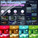 Refein Smart LED Ceiling Light Dimmable, 24W Flush Led RGB Colour Changing Ceiling Light Compatible with Alexa & Google Home 30CM Ceiling Lamps for Bedroom Bathroom Living Room (2700-6500K) - 6