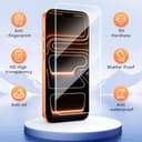 Niphabe 3 Pezzi Vetro Temperato per iPhone 17 pro con 3 Pezzi Protezione Fotocamera,Pellicola Prottetiva Anti Graffio Durezza 9H,Installazione Facile Senza Bolle,HD Chiaro,Ultra Resistente - 3