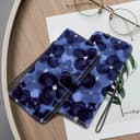 BLOTECH for Realme GT Neo6 Wallet Flip Folio Case, for Realme GT Neo6 Card Holder RFID Wallet, Art Designed Flip Cover Case Ink-wash Blue Floral Design Painting Full Body Protection - 4