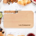 LOOXIS Personalisiertes Frühstücksbrettchen mit Messer, Wunsch-Name + Text graviert – Geschenk-Idee Geburtstag, Vatertag, Muttertag, Frauen und Männer – Erlen-Holz, Vesperbrett, 26x15cm - 10