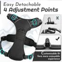 Eagloo Arnes Perro Grande Mediano, Arnes Antitirones Perro Antiescape, Chaleco Acolchado Ajustable, Anillos de Pecho y Espalda, Transpirable con Cinta Reflectante, Ejercer Correr, L Negro - 9