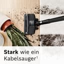 Bosch Akku-Staubsauger Unlimited 8 BSS825MULT, kabellos, HEPA-Filtersystem, 10 Jahre Motorgarantie, hohe Saugkraft, Lange Laufzeit, austauschbarer 5.0 Ah Akku, Schnellladegerät, Mini-Turbo-Düse, grau - 2