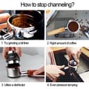 CAPFEI Portafiltro sin fondo, 54 mm, compatible con Sage/Breville Barista Express, Pro, Touch e Impress | Hebilla en T Mango de nogal - 9