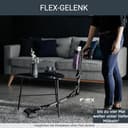 Rowenta X-Force Flex 9.60 Allergy kabelloser Akku-Stabstaubsauger, 100 Air Watt, herausnehmbarer Akku, bis zu 45 Min. Laufzeit, kompakt, Flex-Gelenk, LED-Düse, Lila-Schwarz, RH2038 - 3