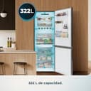 Cecotec Frigorífico Combi Total No Frost de 322L Bolero CoolMarket Combi 322i WD Inox E. 185,5 cm de Alto, 59,5 cm de Ancho, Clase E, Tecnología Multi Airflow, HumidityFlex HUB, LED Interior, Inox - 4