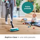Bosch Unlimited 7 ProHygienic Aqua BCS71HYG2 Scopa Elettrica Lavapavimenti 2 in 1 Senza Fili, Spazzola DynamicAqua 2in1, Spazzola Tradizionale, Bianco - 3