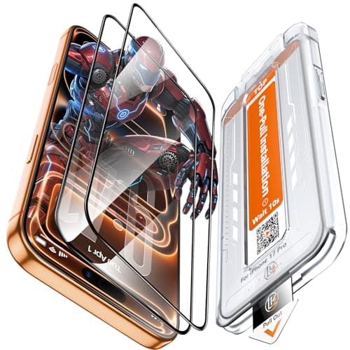 LK für iPhone 17 Pro/iPhone 17 für Panzerglas, Staubfrei [Full Screen] Auto-Installation Schutzglas [9H TOP Härte] Stoßfest Kratzfest Anti-Bläschen Anti-Fingerabdruck, Kompatibel mit Hülle, 2 Stück