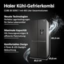 Haier CUBE 83 SERIE 7 HCR7818DWPT Frigorifero Congelatore/Particolarmente efficiente dal punto di vista energetico/Distributore di acqua/Daylight/HumidityZone/Air Surround/Nero opaco - 2
