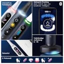 Oral-B iO Series 8 Plus Edition Doppelpack Elektrische Zahnbürste/Electric Toothbrush, PLUS 4 Aufsteckbürsten, 6 Modi für Zahnpflege, Reiseetui, Designed by Braun, black/violet - 6
