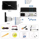 Radio Coche 1 DIN con Carplay y Android Auto Inalámbrico - Pantalla Táctil de 7 Pulgadas, Reproductor de Estéreo Bluetooth Soporte Mirror Link para iOS/Android con Cámara de Respaldo - 7