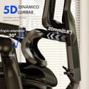 FLEXISPOT ErgoX Pro Silla de Oficina Ergonómica con Reposapiés, Ajuste Altura 12 Niveles, Reposabrazos 7D, Soporte Lumbar 5D, Reposacabezas 4D, Carga 250 kg, Asiento Malla Transpirable, Negro - 4