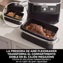 Ninja Foodi FlexDrawer Freidora de aire con compartimento doble, 10,4 l, 7 en 1, no usa aceite, con divisor de cestas extraíble, piezas antiadherentes y aptas para lavavajillas, en negro, AF500EU - 3